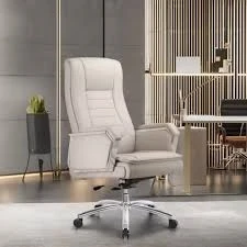 High back leather chair
