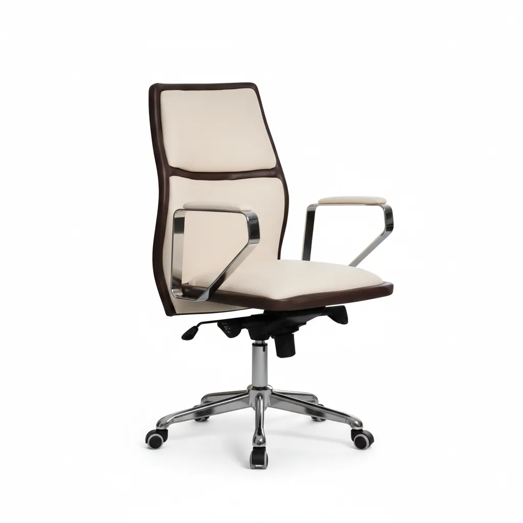 Mid-back leather chair