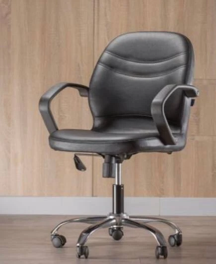 Mid-back leather chair
