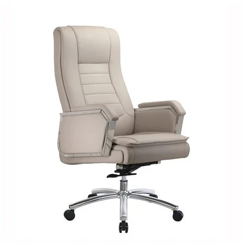 High back leather chair