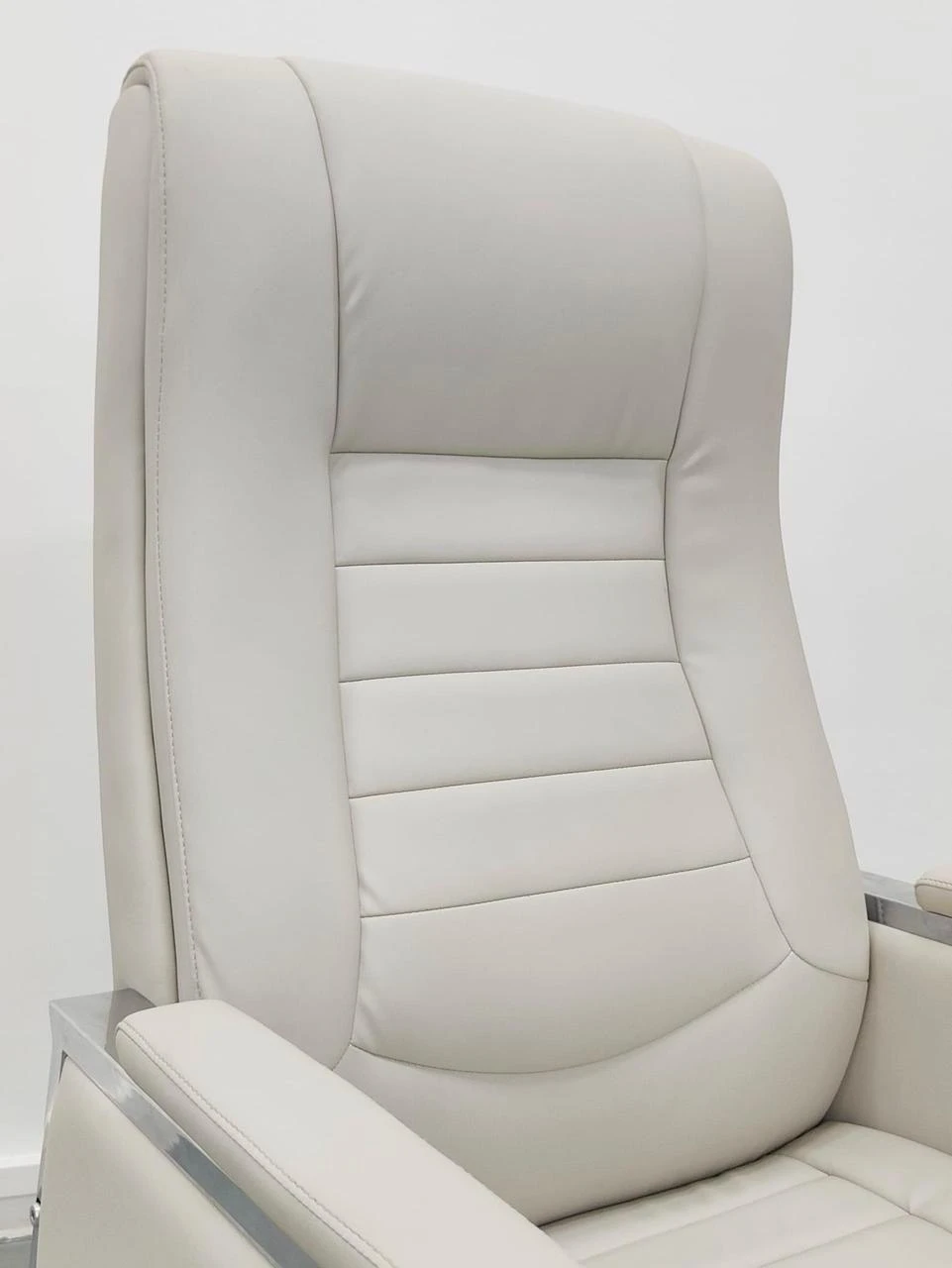 High back leather chair